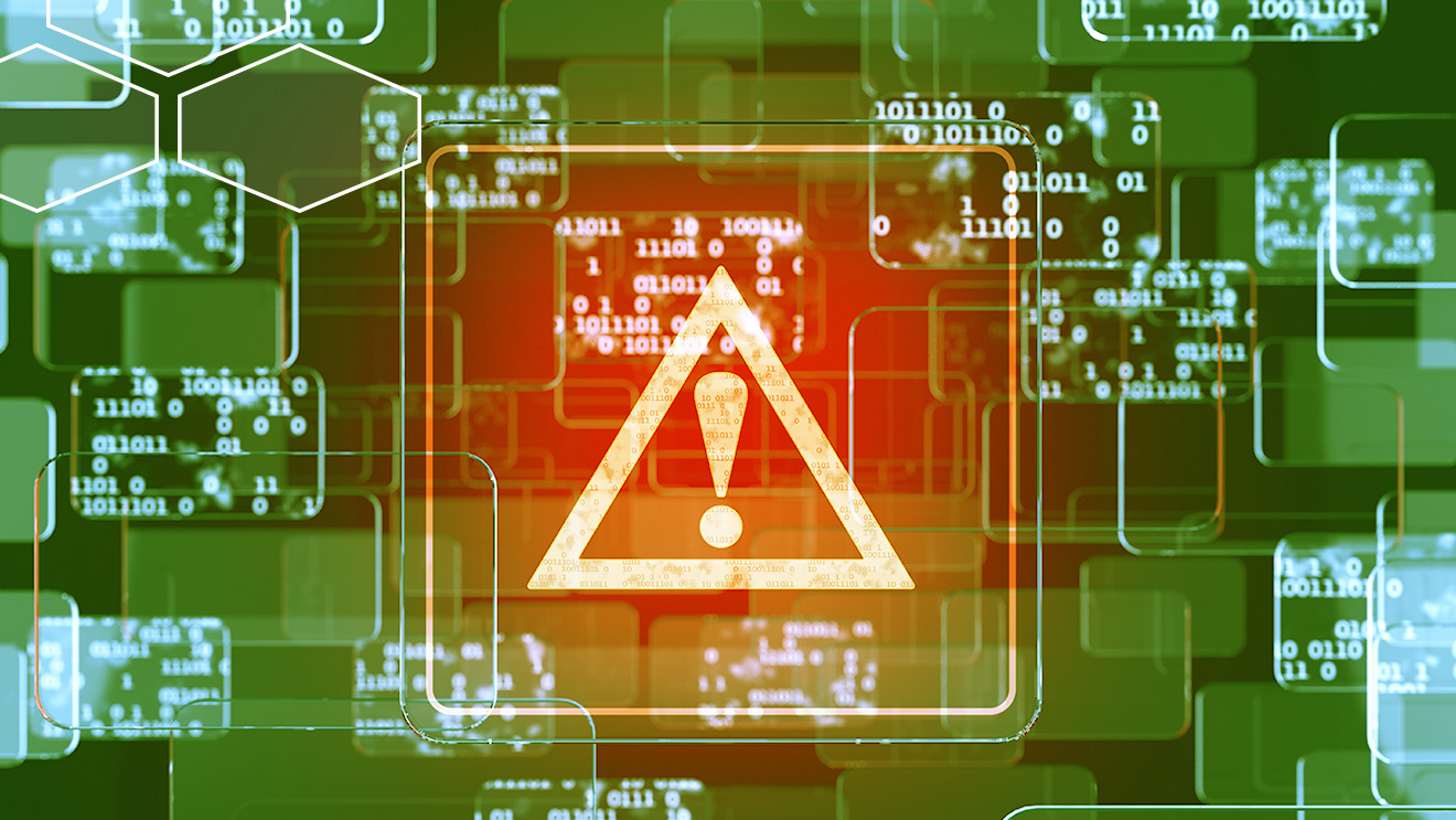 Ausrufezeichen auf einer Platine